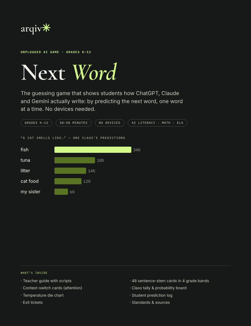 Cover of Next Word: The Transformer Game